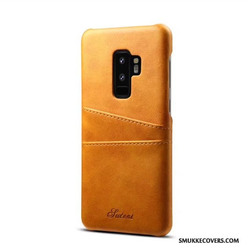 Etui Samsung Galaxy S9+ Læder Telefoncow, Cover Samsung Galaxy S9+ Beskyttelse Anti-fald Kort