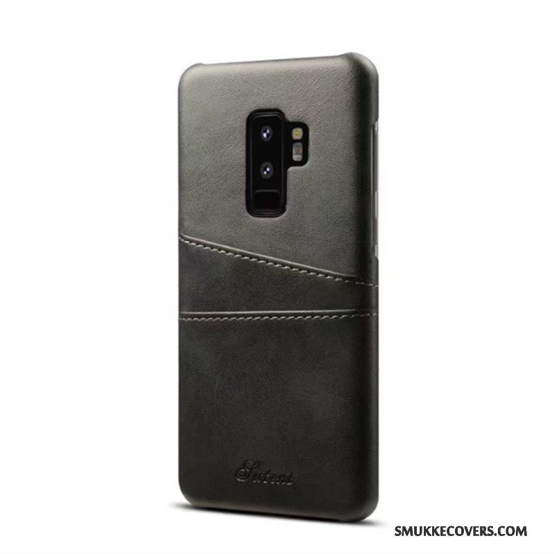 Etui Samsung Galaxy S9+ Læder Telefoncow, Cover Samsung Galaxy S9+ Beskyttelse Anti-fald Kort