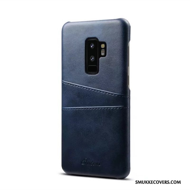 Etui Samsung Galaxy S9+ Læder Telefoncow, Cover Samsung Galaxy S9+ Beskyttelse Anti-fald Kort