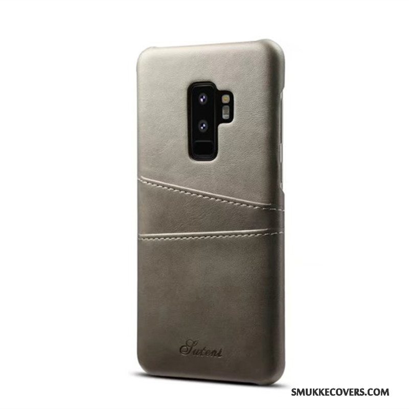 Etui Samsung Galaxy S9+ Læder Telefoncow, Cover Samsung Galaxy S9+ Beskyttelse Anti-fald Kort