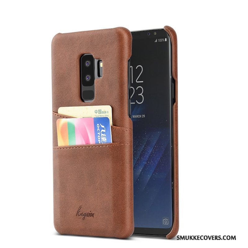 Etui Samsung Galaxy S9+ Læder Trend Orange, Cover Samsung Galaxy S9+ Mode Anti-fald Kort