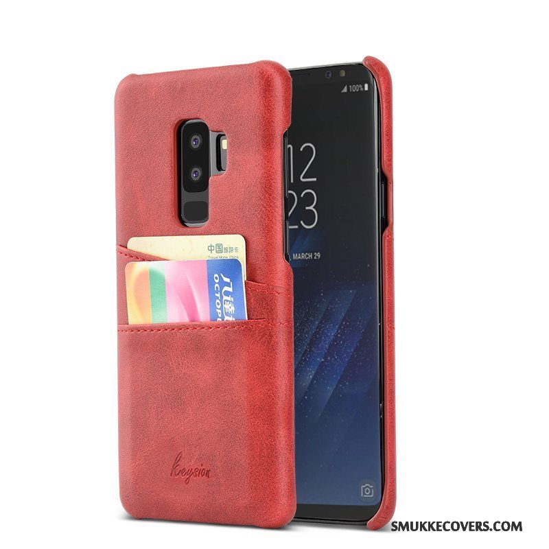 Etui Samsung Galaxy S9+ Læder Trend Orange, Cover Samsung Galaxy S9+ Mode Anti-fald Kort