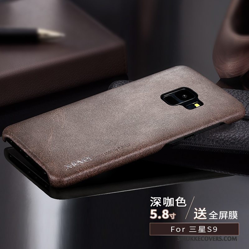 Etui Samsung Galaxy S9 Læder Tynd Ny, Cover Samsung Galaxy S9 Kreativ Anti-fald Telefon