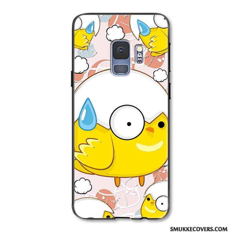 Etui Samsung Galaxy S9+ Malet Gul Telefon, Cover Samsung Galaxy S9+ Cartoon Kylling Hængende Ornamenter