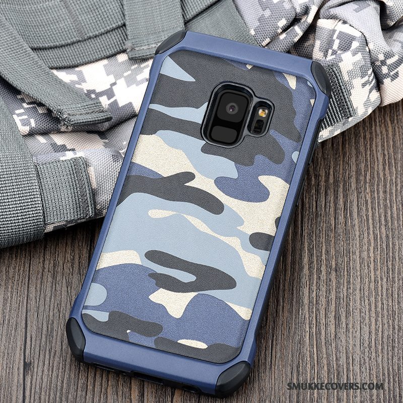 Etui Samsung Galaxy S9 Silikone Camouflage Grøn, Cover Samsung Galaxy S9 Tasker Ny Tykke