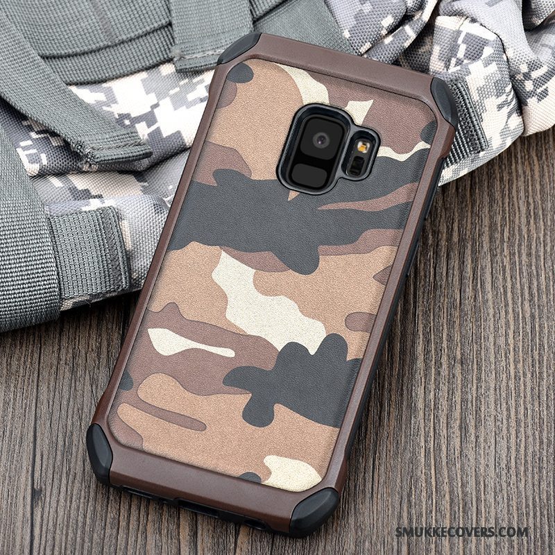 Etui Samsung Galaxy S9 Silikone Camouflage Grøn, Cover Samsung Galaxy S9 Tasker Ny Tykke