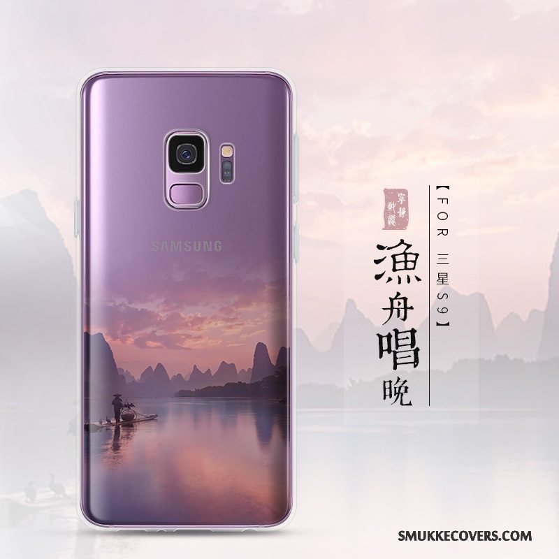 Etui Samsung Galaxy S9 Silikone Gennemsigtig Scenery, Cover Samsung Galaxy S9 Kreativ Anti-fald Telefon