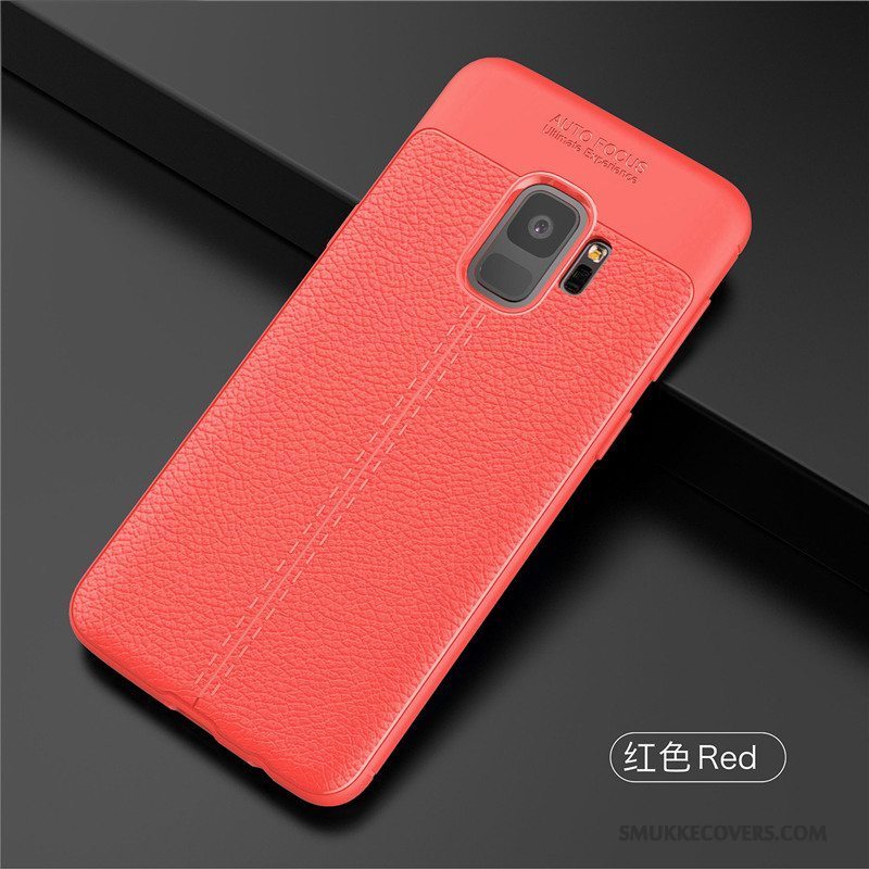 Etui Samsung Galaxy S9 Silikone Sort Telefon, Cover Samsung Galaxy S9 Tasker Anti-fald Ny