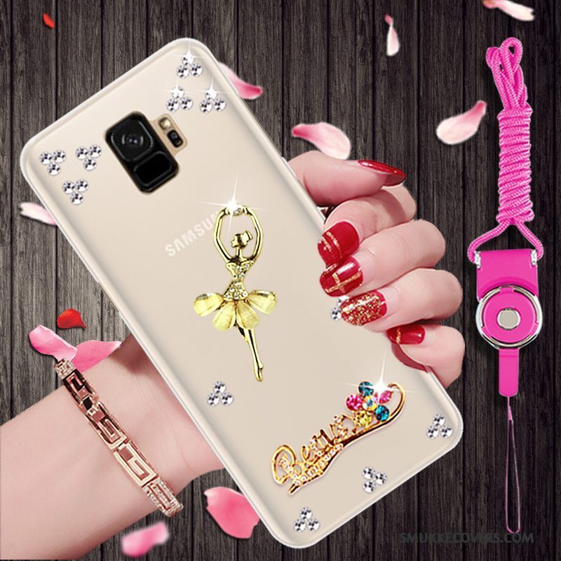 Etui Samsung Galaxy S9 Strass Af Personlighed Telefon, Cover Samsung Galaxy S9 Cartoon Guld Trend