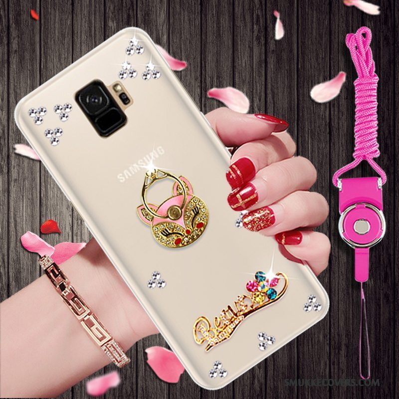 Etui Samsung Galaxy S9 Strass Af Personlighed Telefon, Cover Samsung Galaxy S9 Cartoon Guld Trend