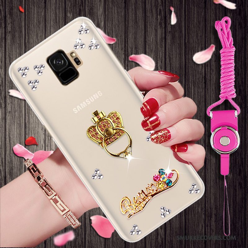 Etui Samsung Galaxy S9 Strass Af Personlighed Telefon, Cover Samsung Galaxy S9 Cartoon Guld Trend