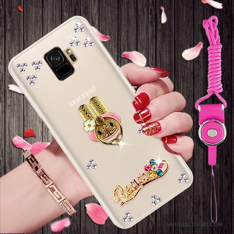 Etui Samsung Galaxy S9 Strass Af Personlighed Telefon, Cover Samsung Galaxy S9 Cartoon Guld Trend