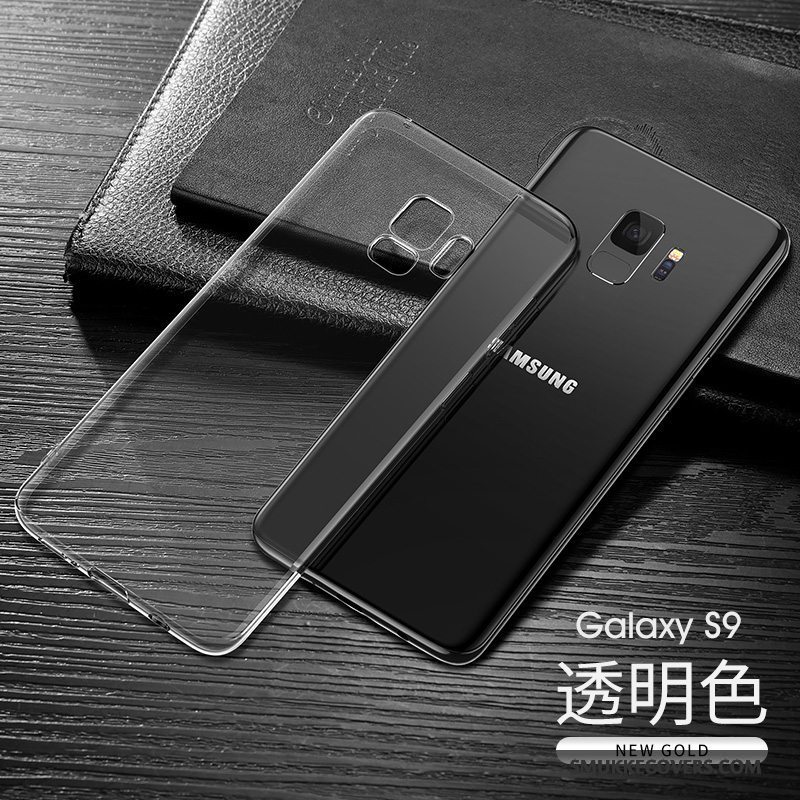 Etui Samsung Galaxy S9 Tasker Anti-fald Mørkeblå, Cover Samsung Galaxy S9 Beskyttelse Tynd Gennemsigtig