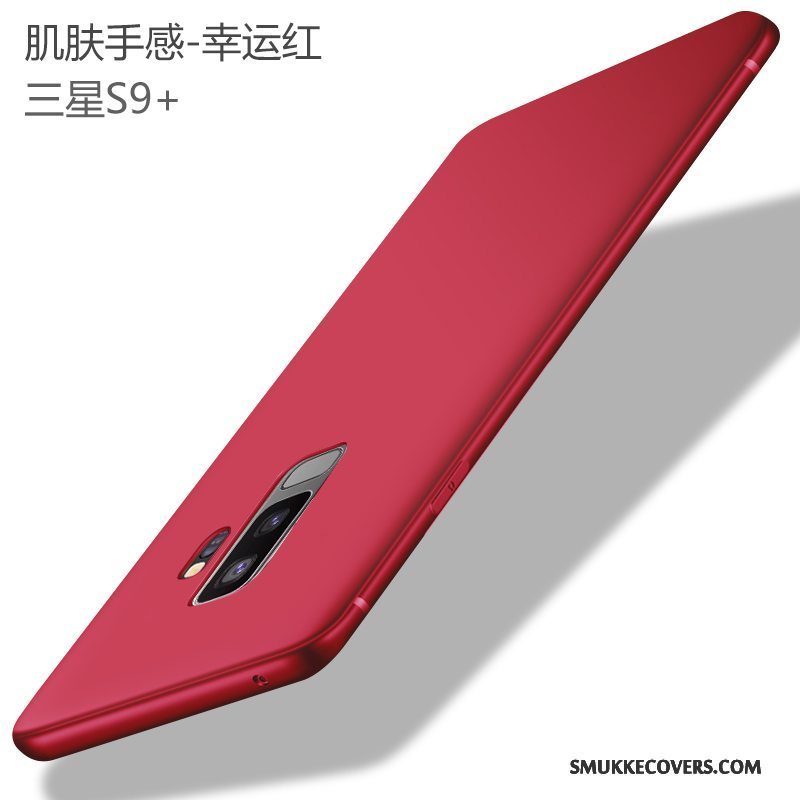 Etui Samsung Galaxy S9+ Tasker Anti-fald Rød, Cover Samsung Galaxy S9+ Beskyttelse Nubuck Telefon