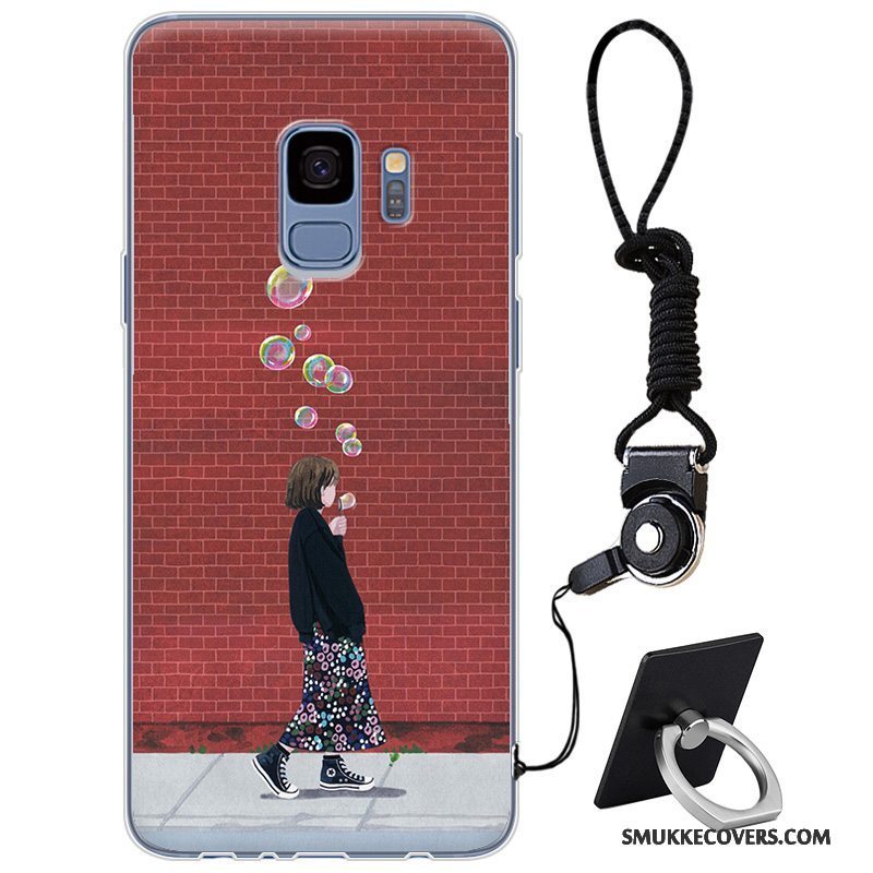 Etui Samsung Galaxy S9+ Tasker Anti-fald Rød, Cover Samsung Galaxy S9+ Blød Trend Simple