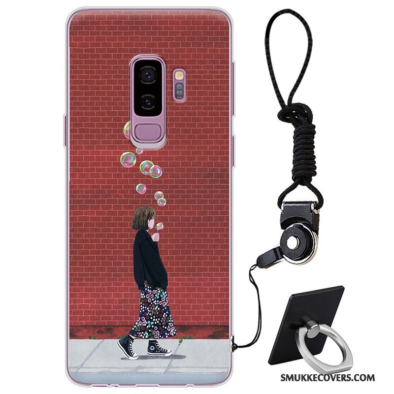 Etui Samsung Galaxy S9+ Tasker Anti-fald Rød, Cover Samsung Galaxy S9+ Blød Trend Simple