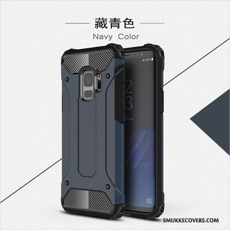 Etui Samsung Galaxy S9+ Tasker Anti-fald Sølv, Cover Samsung Galaxy S9+ Silikone Hård Telefon