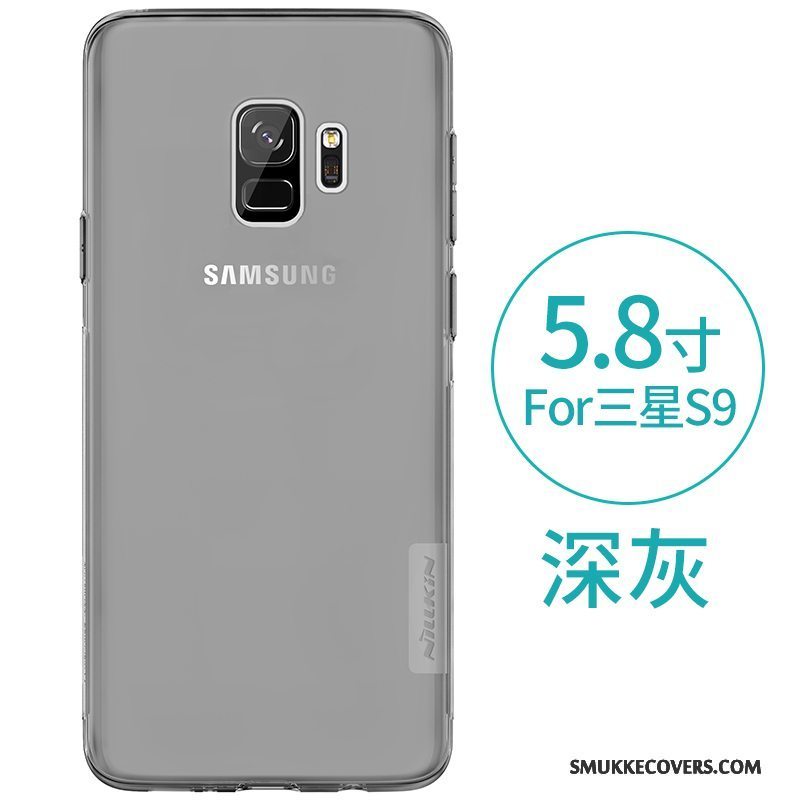 Etui Samsung Galaxy S9 Tasker Gasbag Grå, Cover Samsung Galaxy S9 Blød Guld Let Tynd