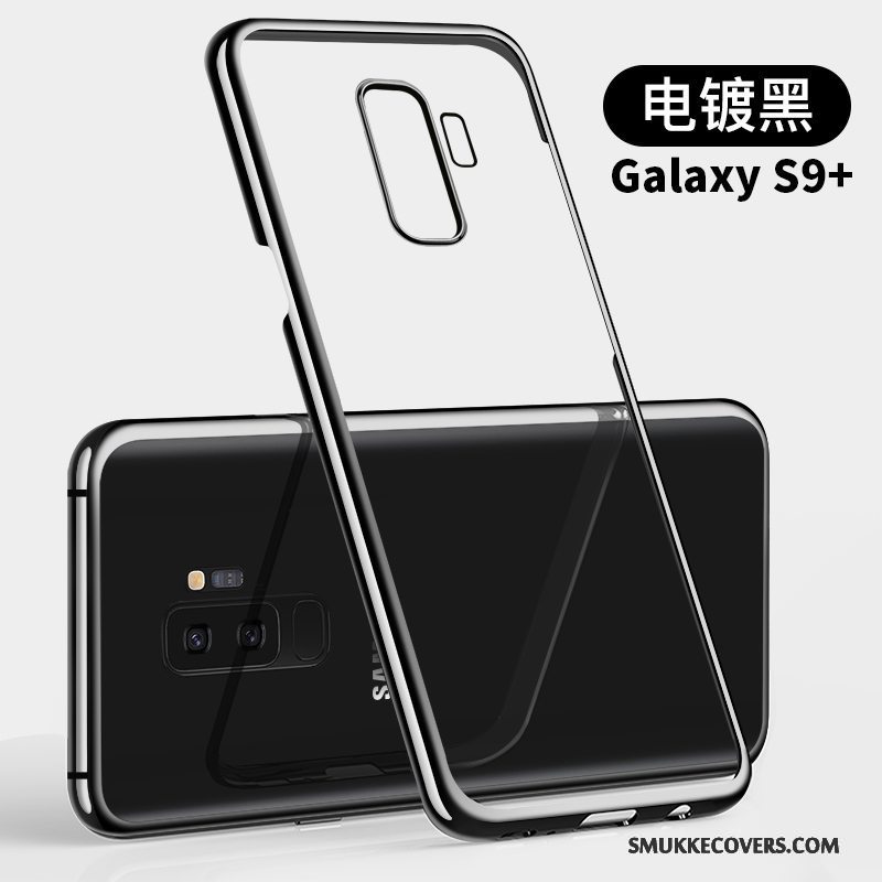 Etui Samsung Galaxy S9+ Tasker Gennemsigtig Telefon, Cover Samsung Galaxy S9+ Beskyttelse Guld Anti-fald