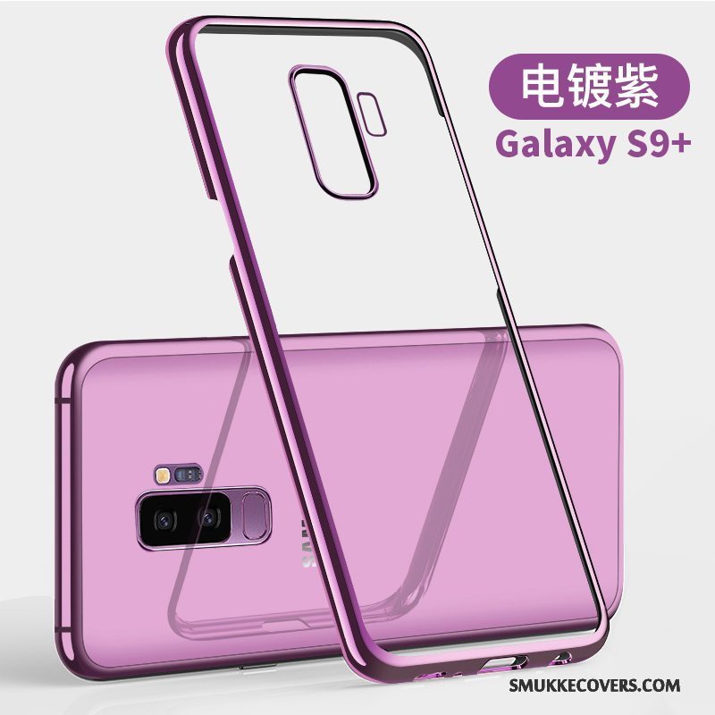 Etui Samsung Galaxy S9+ Tasker Gennemsigtig Telefon, Cover Samsung Galaxy S9+ Beskyttelse Guld Anti-fald