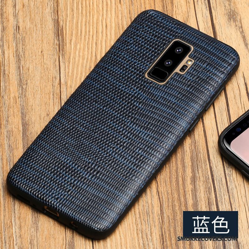 Etui Samsung Galaxy S9+ Tasker Mørkeblå Anti-fald, Cover Samsung Galaxy S9+ Læder Af Personlighed Telefon