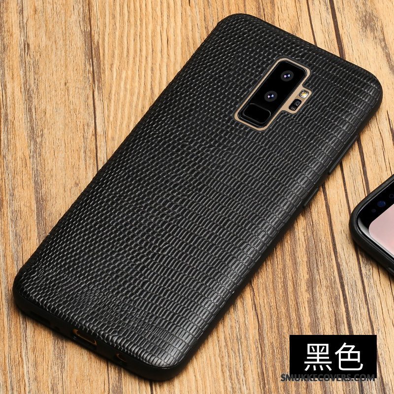 Etui Samsung Galaxy S9+ Tasker Mørkeblå Anti-fald, Cover Samsung Galaxy S9+ Læder Af Personlighed Telefon