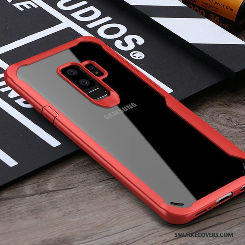 Etui Samsung Galaxy S9+ Tasker Ny Gennemsigtig, Cover Samsung Galaxy S9+ Silikone Anti-fald Rød