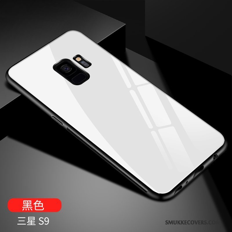 Etui Samsung Galaxy S9 Tasker Sort Anti-fald, Cover Samsung Galaxy S9 Beskyttelse Simple Hærdet Glas