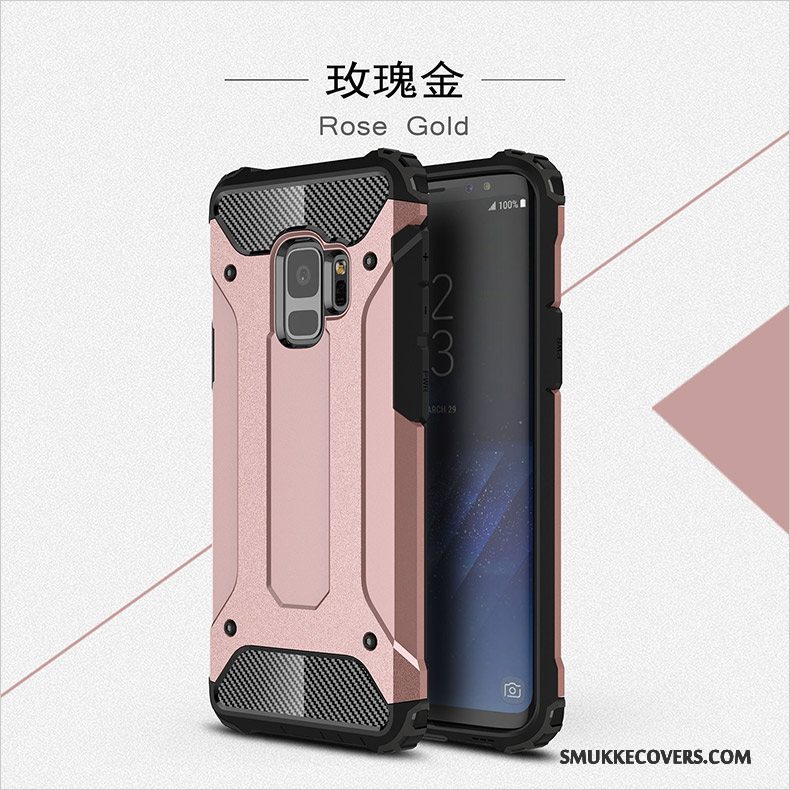 Etui Samsung Galaxy S9 Tasker Telefonanti-fald, Cover Samsung Galaxy S9 Silikone Hård Sølv