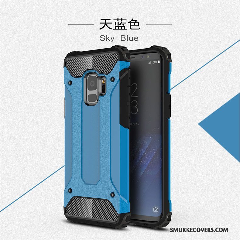 Etui Samsung Galaxy S9 Tasker Telefonanti-fald, Cover Samsung Galaxy S9 Silikone Hård Sølv