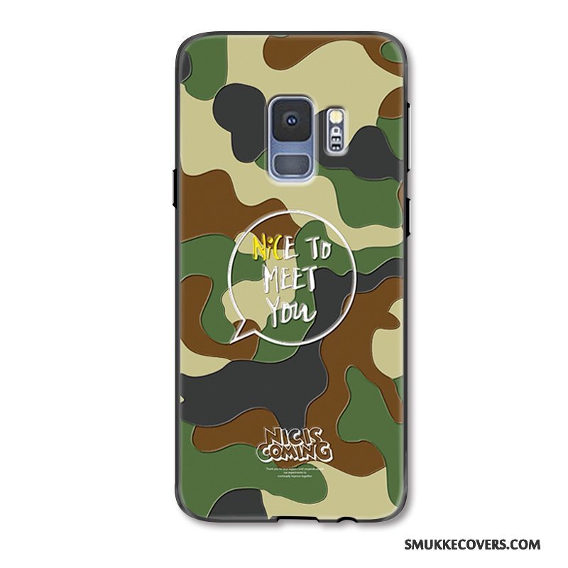 Etui Samsung Galaxy S9+ Tasker Trend Grøn, Cover Samsung Galaxy S9+ Kreativ Telefoncamouflage