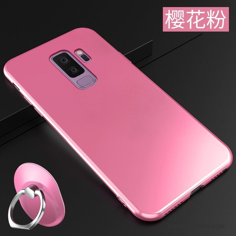 Etui Samsung Galaxy S9+ Tasker Tynd Nubuck, Cover Samsung Galaxy S9+ Silikone Lyserød Telefon