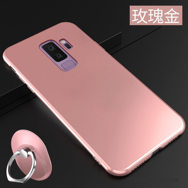 Etui Samsung Galaxy S9+ Tasker Tynd Nubuck, Cover Samsung Galaxy S9+ Silikone Lyserød Telefon