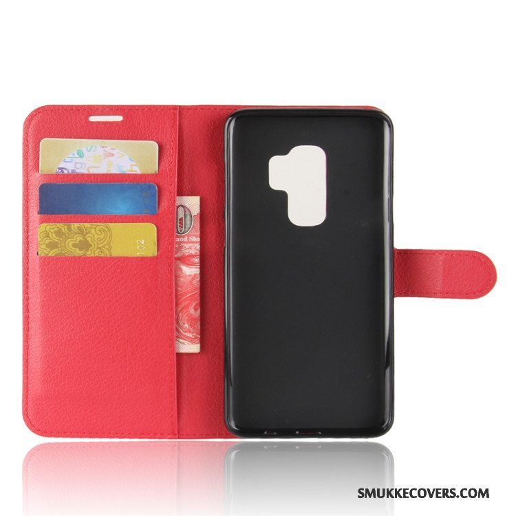 Etui Samsung Galaxy S9+ Tegnebog Sort, Cover Samsung Galaxy S9+ Læder