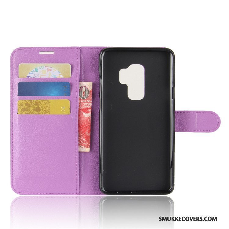 Etui Samsung Galaxy S9+ Tegnebog Sort, Cover Samsung Galaxy S9+ Læder