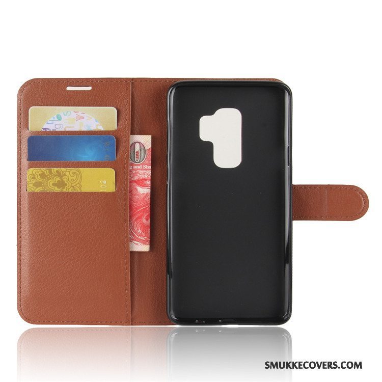 Etui Samsung Galaxy S9+ Tegnebog Sort, Cover Samsung Galaxy S9+ Læder