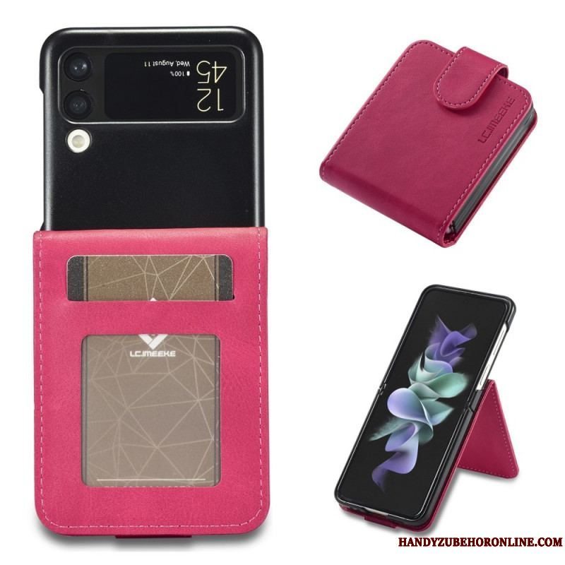 Etui Samsung Galaxy Z Flip 3 5G Flip Cover Kortholder Og Lås Lc.imeeke