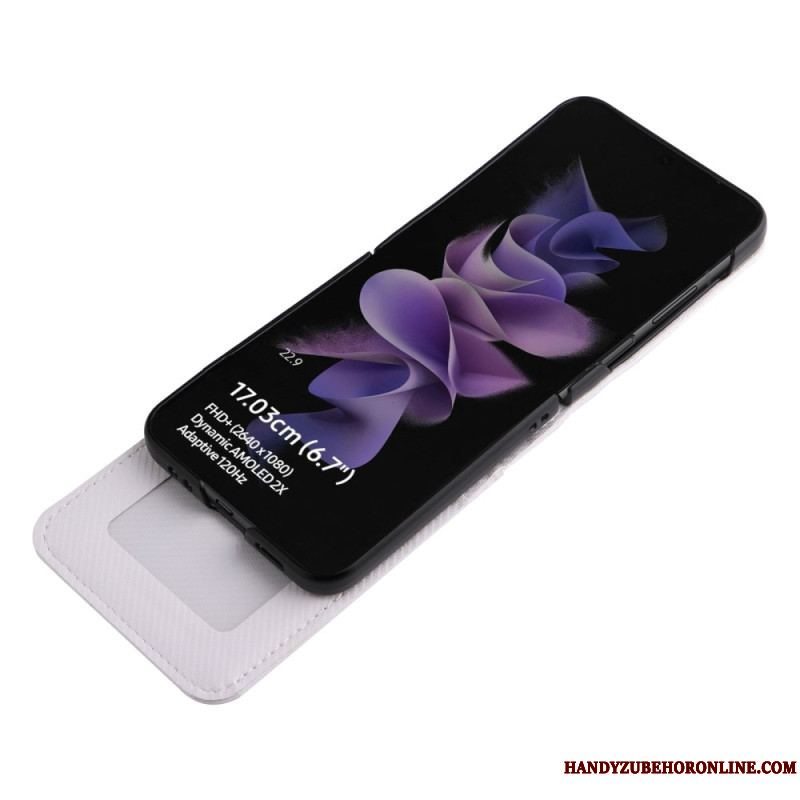 Etui Samsung Galaxy Z Flip 4 Flip Cover Retro Kortholder I Lædereffekt