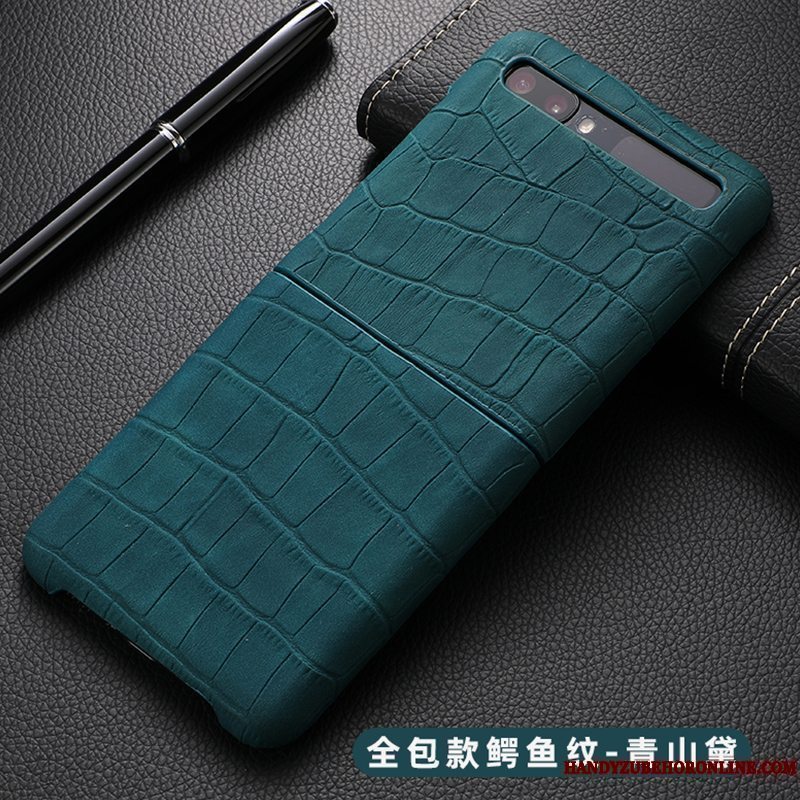 Etui Samsung Z Flip Beskyttelse Telefonmørkeblå, Cover Samsung Z Flip Tasker Fold Anti-fald