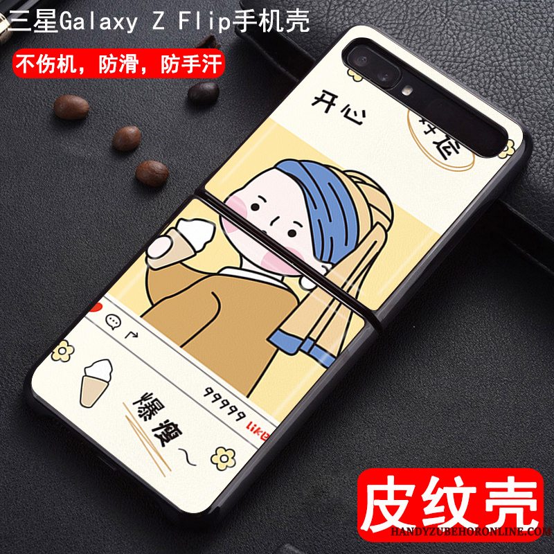 Etui Samsung Z Flip Læder Elskeren Fold, Cover Samsung Z Flip Malet Mønster Tilpas