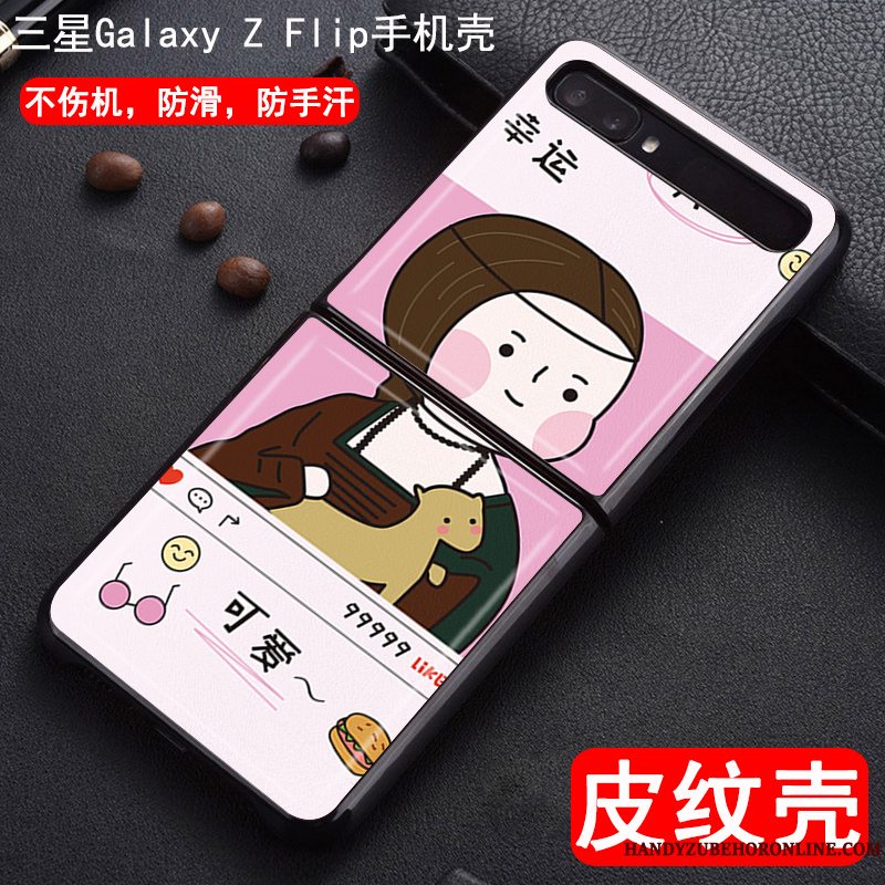 Etui Samsung Z Flip Læder Elskeren Fold, Cover Samsung Z Flip Malet Mønster Tilpas