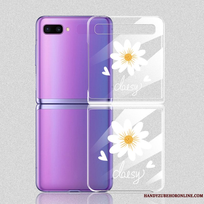 Etui Samsung Z Flip Mode Telefongennemsigtig, Cover Samsung Z Flip Beskyttelse Hård Blomster