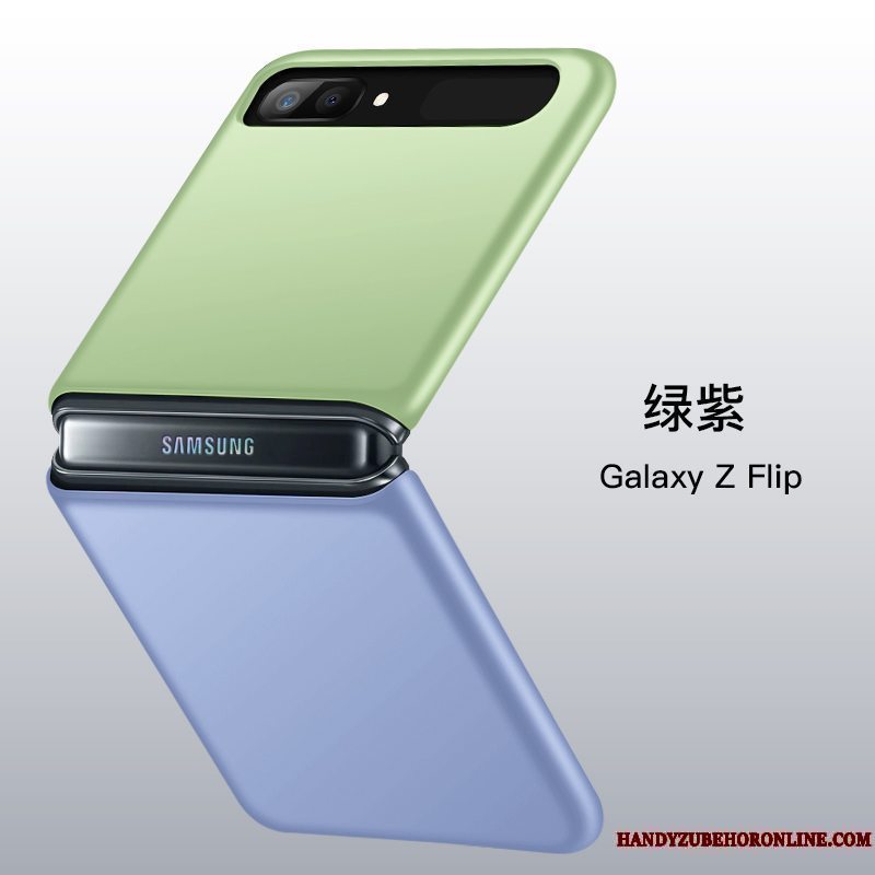 Etui Samsung Z Flip Silikone Grøn Gennemsigtig, Cover Samsung Z Flip Tasker Anti-fald Telefon