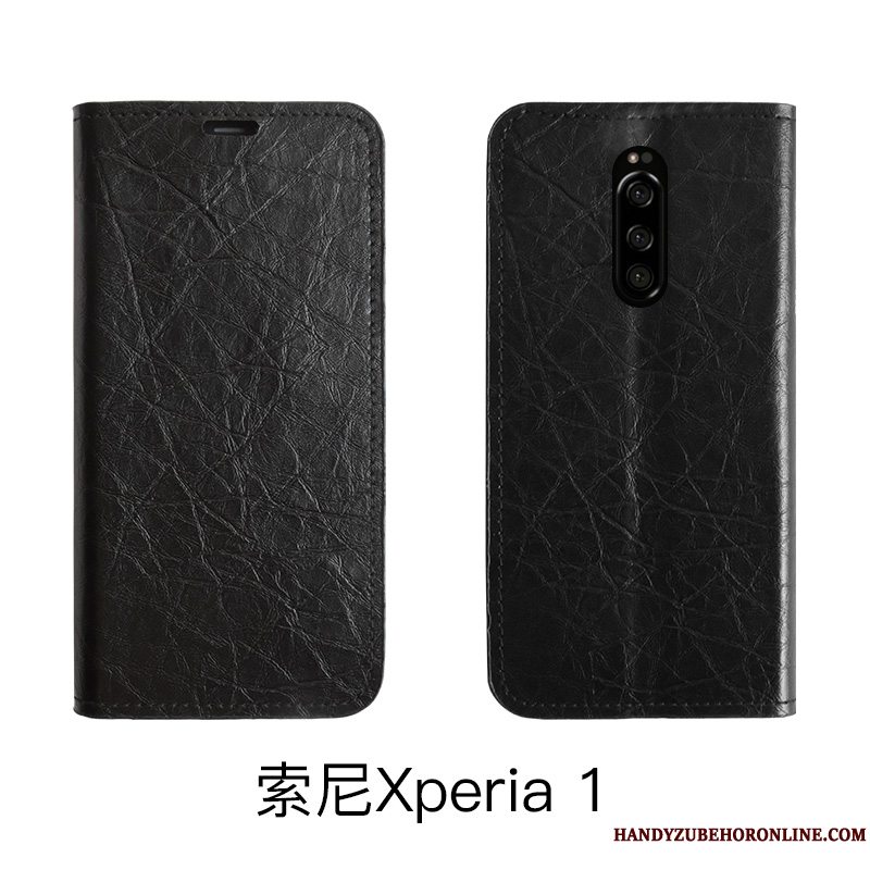 Etui Sony Xperia 1 Beskyttelse Simple Kort, Cover Sony Xperia 1 Tasker Telefonrød