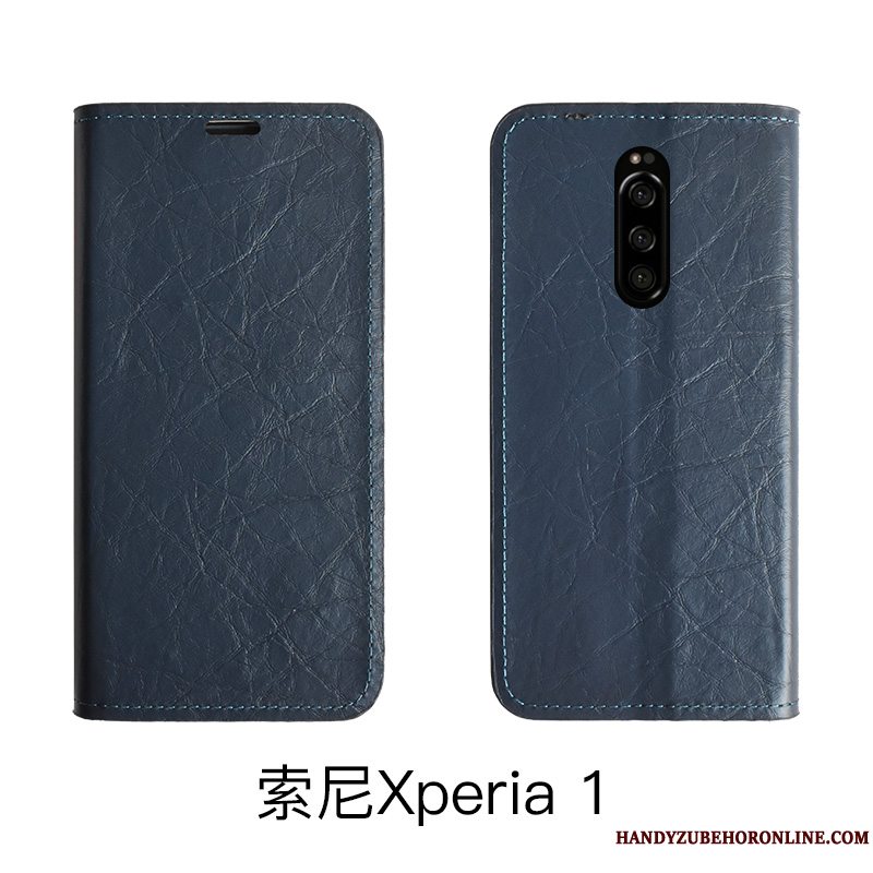 Etui Sony Xperia 1 Beskyttelse Simple Kort, Cover Sony Xperia 1 Tasker Telefonrød