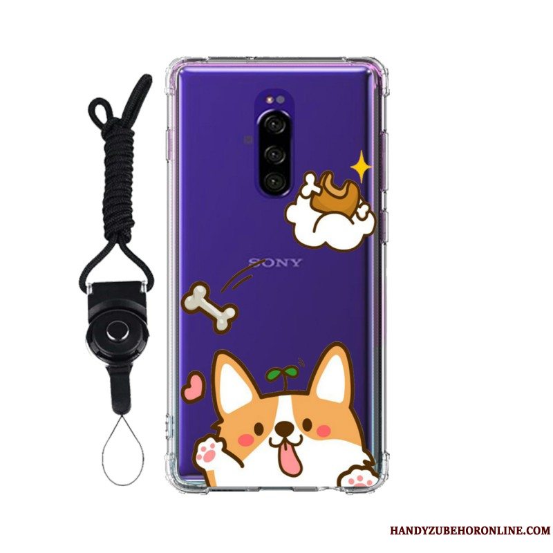 Etui Sony Xperia 1 Blød Tilpas Anti-fald, Cover Sony Xperia 1 Lyserød Telefon