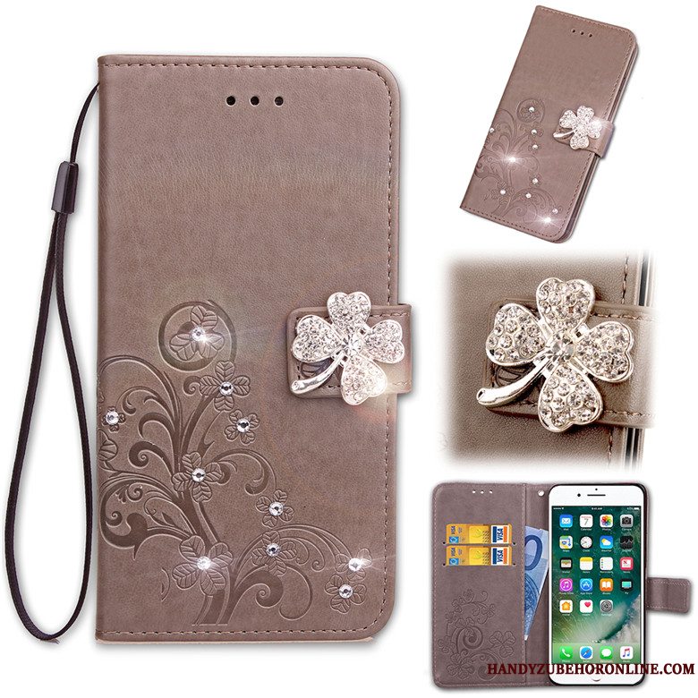 Etui Sony Xperia 1 Folio Hængende Ornamenter Rød, Cover Sony Xperia 1 Læder Anti-fald Telefon