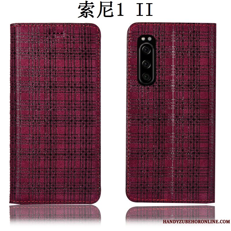 Etui Sony Xperia 1 Ii Beskyttelse Anti-fald Fløjl, Cover Sony Xperia 1 Ii Folio Telefon