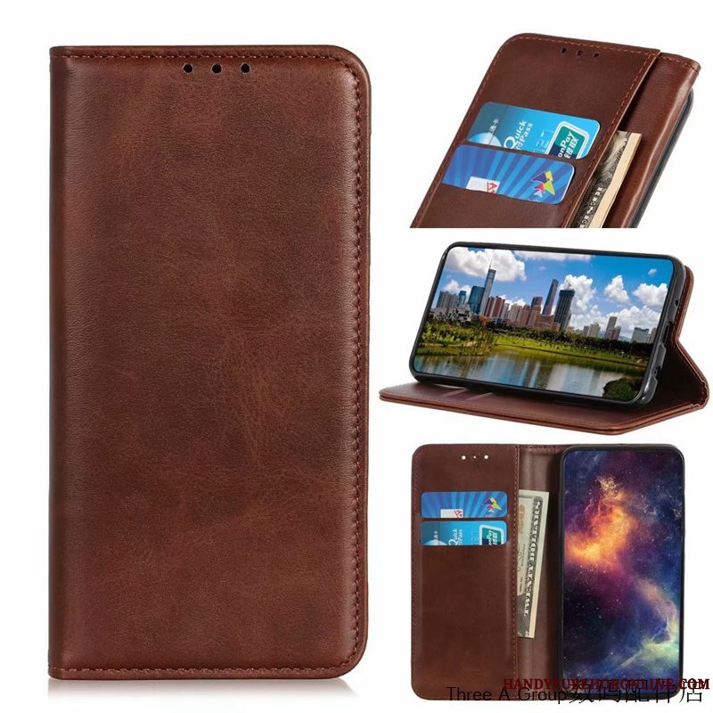 Etui Sony Xperia 1 Ii Beskyttelse Telefoncyan, Cover Sony Xperia 1 Ii Folio Anti-fald Kort