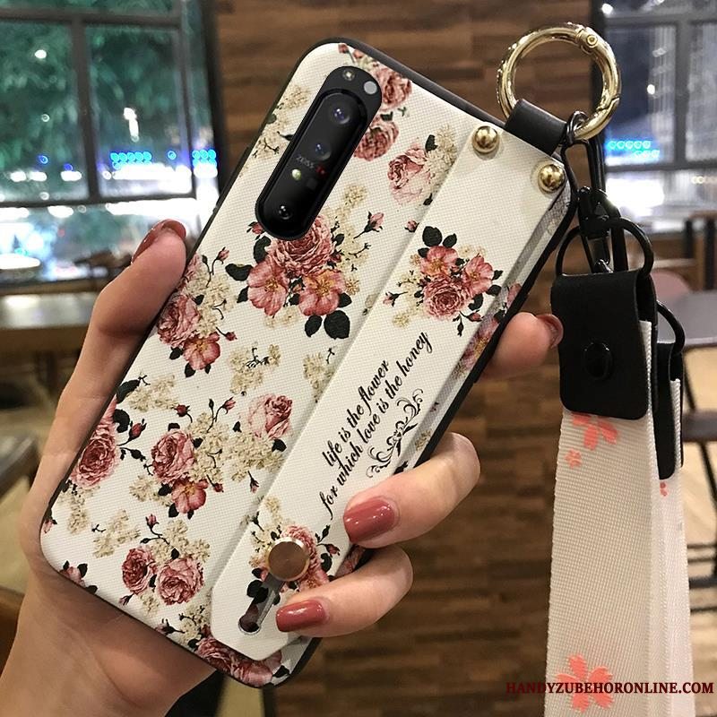 Etui Sony Xperia 1 Ii Blød Blomster Telefon, Cover Sony Xperia 1 Ii Kreativ Lyserød Cherry